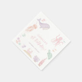 Oneder Sea Girls 1. Geburtstag Napkins Serviette (Ecke)