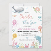 Oneder Sea Pastel zum Geburtstag Einladung (Vorderseite)