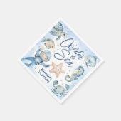 ONEder See | Junge 1. Geburtstag Niedlicher Ozean Serviette (Ecke)