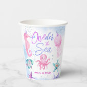 ONEder See | Meerjungfrau 1. Geburtstag Niedlicher Pappbecher (Vorderseite)