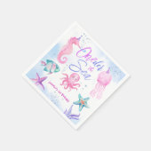 ONEder See | Meerjungfrau 1. Geburtstag Niedlicher Serviette (Ecke)