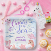 ONEder The Sea! 1. Geburtstag Niedliches Leben Pappteller (Party)