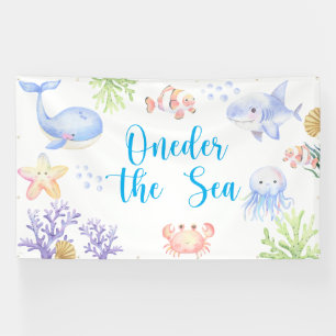 Oneder The Sea 1. Geburtstag unter dem Meer Banner