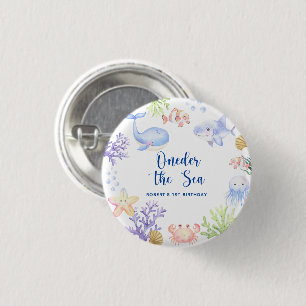 Oneder The Sea 1. Geburtstag unter dem Meer Button