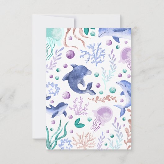 Oneder the Sea Birthday Dankeskarte (Rückseite)