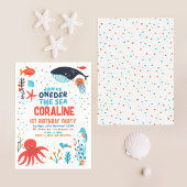 Oneder The Sea First Birthday Invitation Einladung