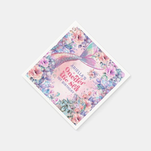 Oneder The Sea Flower Glitter Mermaid Tail Serviette (Ecke)