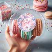 Oneder The Sea Flower Glitter Mermaid Thank you Runder Aufkleber