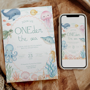 Oneder the Sea Geburtstagseinladung Unter dem Meer Einladung