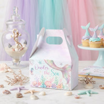 Oneder the Sea Meerjungfrau Geburtstags Favor Box