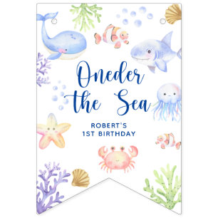 Oneder unter dem Meer 1. Geburtstag unter dem Meer Wimpelkette