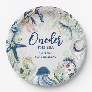Oneder unter dem Meer Küsten 1. Geburtstag Pappteller