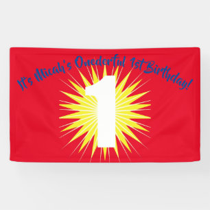 Onedera 1. Geburtstag Party Banner