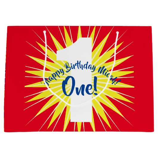 Onedera 1. Geburtstag Party Große Geschenktüte (Vorderseite)