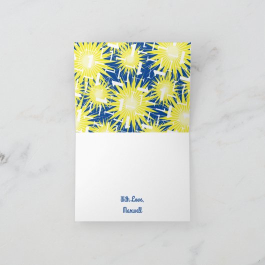 Onedera 1. Geburtstag Party Karte (Innenseite)