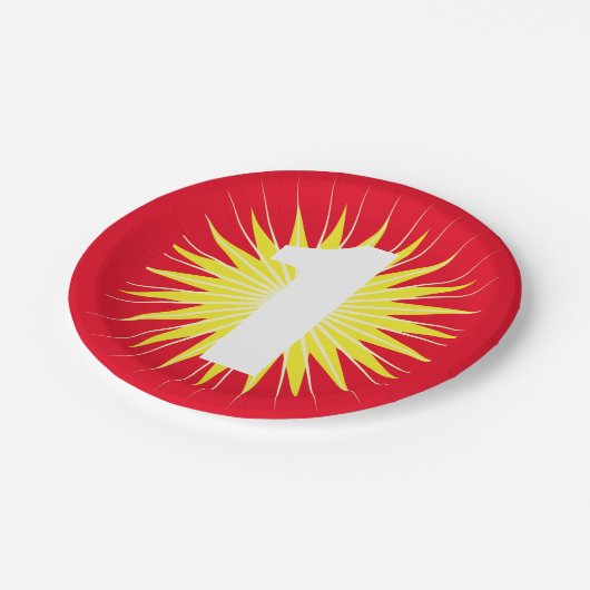 Onedera 1. Geburtstag Party Pappteller (Schrägansicht)