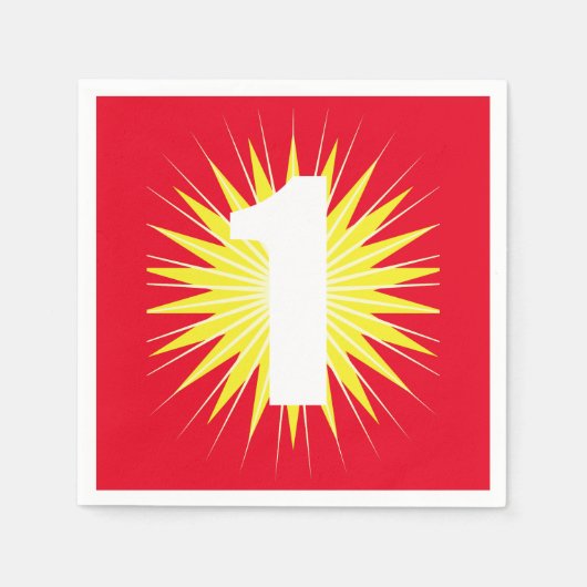 Onedera 1. Geburtstag Party Serviette (Vorderseite)