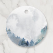 Onederful 1. Birthday Blue Winter Wonderland Geschenkanhänger (Rückseite)