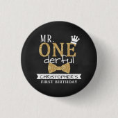 ONEderful 1st Birthday Gastgeschenk Button (Vorderseite)