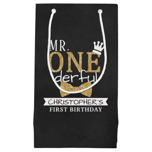 ONEderful 1st Birthday Gastgeschenk Kleine Geschenktüte (Vorderseite)