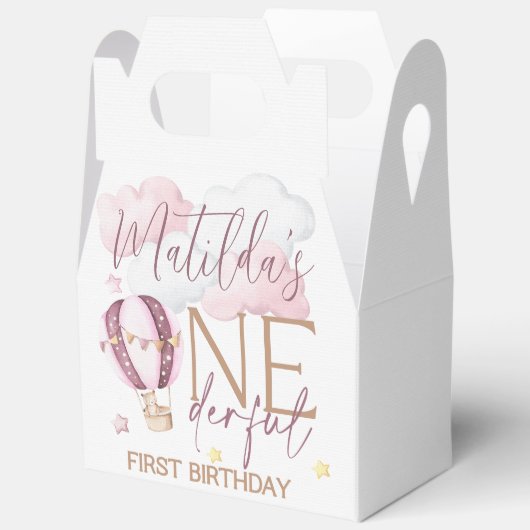 ONEderful 1st Birthday Party Boxes - Pink Geschenkschachtel (Offen)