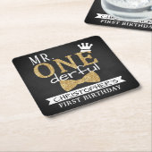 ONEderful 1st Birthday Party Rechteckiger Pappuntersetzer (angewinkelt)