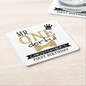 ONEderful 1st Birthday Party Rechteckiger Pappuntersetzer (angewinkelt)