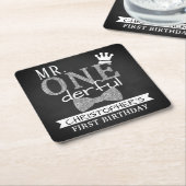 ONEderful 1st Birthday Party Rechteckiger Pappuntersetzer (angewinkelt)