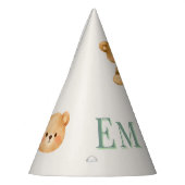 Onederful Bear First Birthday Party Hat Partyhütchen (Links)