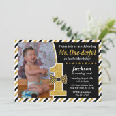 ONEderful Birthday Einladung mit Foto (Stehend Vorderseite)