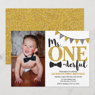 ONEderful Birthday Einladung mit Foto