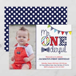 ONEderful Birthday Einladung mit Foto