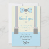 Onederful blue and gray bow Krawatte Einladung (Vorderseite)