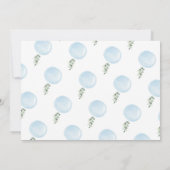 ONEderful Blue Balloon Boys 1. Geburtstag Foto Einladung (Rückseite)