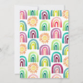 ONEderful Boho Rainbow Erster Geburtstag Dankeskarte (Rückseite)