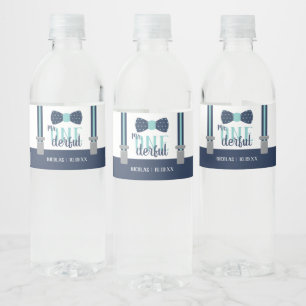 ONEderful Bottle Wrapper with Bow Krawatte Wasserflaschenetikett