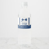 ONEderful Bottle Wrapper with Bow Krawatte Wasserflaschenetikett (Vorderseite)