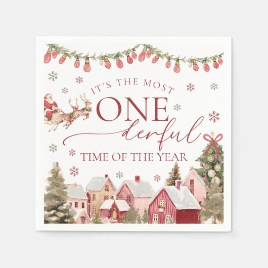 ONEderful Christmas Party Napkins Serviette (Vorderseite)