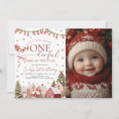 ONEderful Christmas Photo Invitation Einladung (Vorderseite)