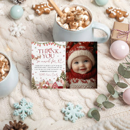 ONEderful Christmas Photo Thank You Einladung