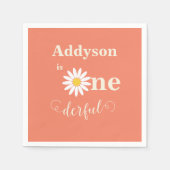 Onederful Daisy First Birthday Serviette (Vorderseite)