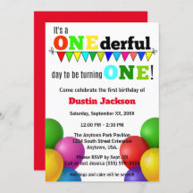 ONEderful Day Bright Balloons Erster Geburtstag