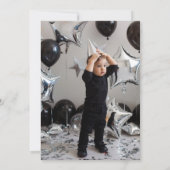 ONEderful First Birthday Foto Einladung (Rückseite)