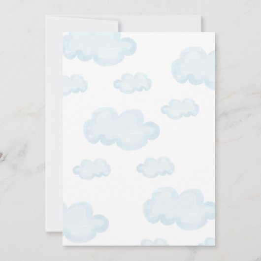 ONEderful First Birthday Gold Foil Hot Air Ballon Einladung (Rückseite)