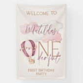 ONEderful First Birthday Party Welcome Sign Banner (Vertikal)