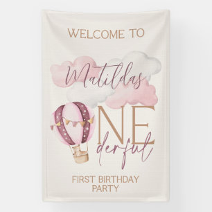 ONEderful First Birthday Party Welcome Sign Banner