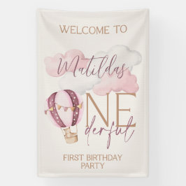 ONEderful First Birthday Party Welcome Sign Banner