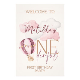 ONEderful First Birthday Party Welcome Sign Fotodruck