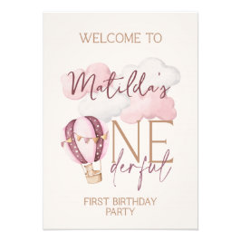 ONEderful First Birthday Party Welcome Sign Fotodruck