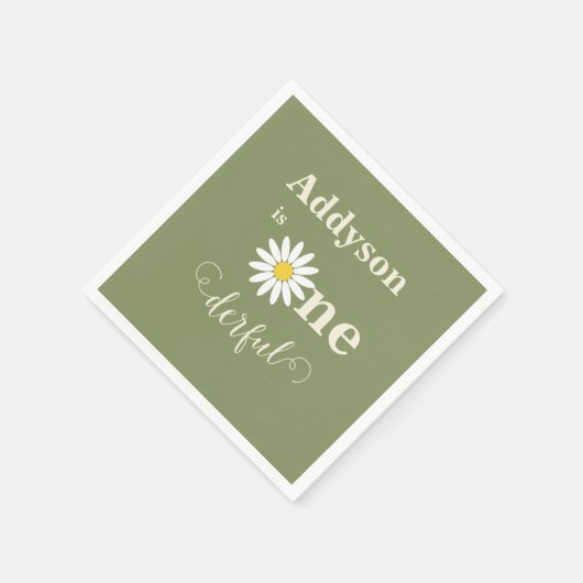 Onederful First Birthday Serviette (Ecke)